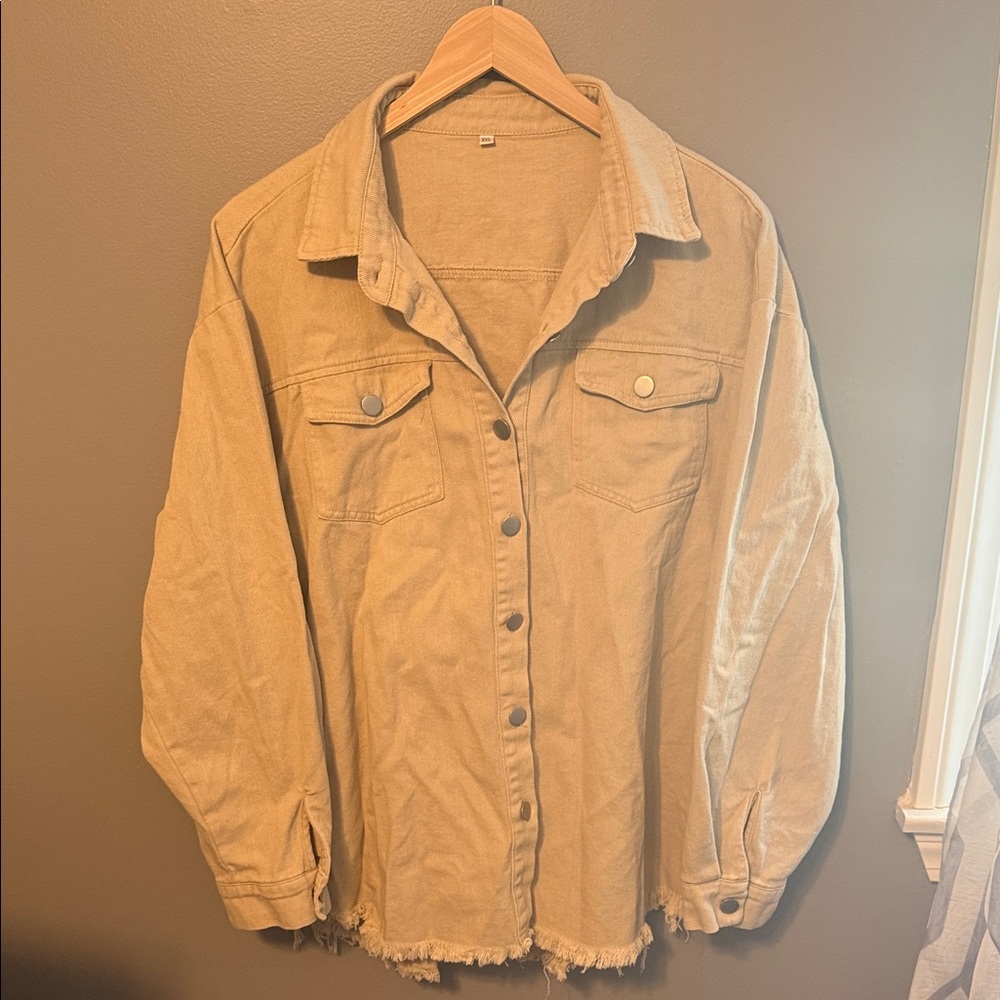 Tan Button-Up Jean Jacket